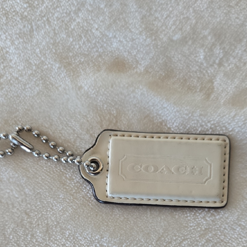 Coach Ivory Leather Hang Tag